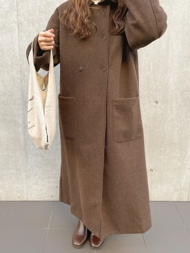 「Amiur（エミレ）のアイテム（その他アウター）」を使った、momokaさん（レディース・157cm）の冬コーディネート