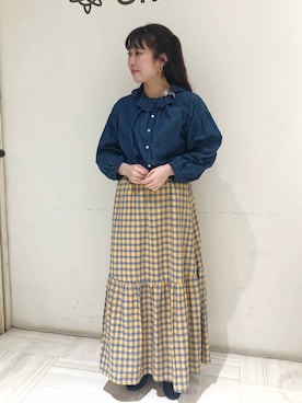 「Samansa Mos2（サマンサ モスモス）のアイテム（ピアス（両耳用））」を使った、🍣ﾅ ﾅ ｺ🍣さん（レディース・157cm）の春コーディネート