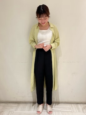 「Samansa Mos2 blue（サマンサモスモスブルー）のアイテム（シャツワンピース）」を使った、🍣ﾅ ﾅ ｺ🍣さん（レディース・157cm）の春コーディネート