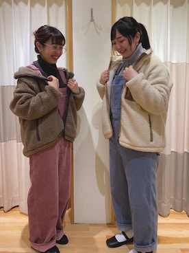 「双子コーデ」｜「アイテム（オールインワン・サロペット）」を使った、🍣ﾅ ﾅ ｺ🍣さん（レディース・157cm）の秋コーディネート