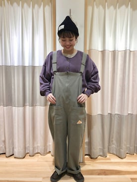 「アイテム（アンサンブル、パープル系）」を使った、🍣ﾅ ﾅ ｺ🍣さん（レディース・157cm）の秋コーディネート