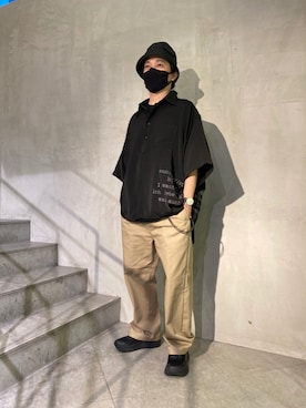 「LUSOR（ルーソル）のアイテム（パンツ）」を使った、yamamotoさん（メンズ・170cm）の夏コーディネート