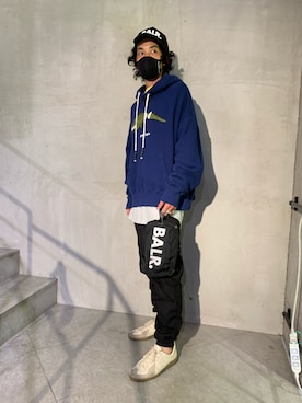 「BALR.（ボーラー）のアイテム」を使った、yamamotoさん（メンズ・170cm）の夏コーディネート