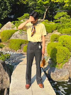 「UNIQLO（ユニクロ）のアイテム（ポロシャツ）」を使った、三愚劣@さん（メンズ・186cm）の夏コーディネート