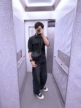「アイテム（ボディバッグ/ウエストポーチ）」を使った、トトロさん（メンズ・175cm）の秋コーディネート