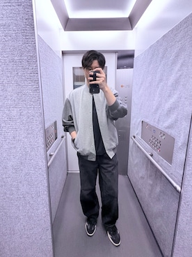 「アイテム（ブルゾン、グレー系）」を使った、トトロさん（メンズ・175cm）の秋コーディネート