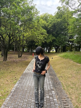 「EDWIN（エドウィン）のアイテム」を使った、チャキさん（レディース・158cm）の夏コーディネート