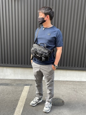「アイテム（ボディバッグ/ウエストポーチ）」を使った、Tatsuki Naritaさん（メンズ・164cm・40代）の夏コーディネート