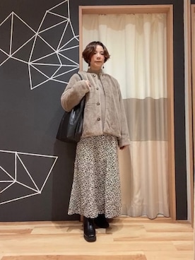 「重ね着ベストシーズン」｜「アイテム（ノーカラージャケット）」を使った、ミホ🐈🐾さん（レディース・156cm）の秋コーディネート