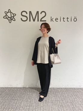 「Samansa Mos2 blue（サマンサモスモスブルー）のアイテム（その他シューズ）」を使った、ミホ🐈🐾さん（レディース・156cm）の春コーディネート