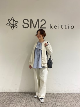 「サマンサモスモス」｜「アイテム（ブルゾン）」を使った、ミホ🐈🐾さん（レディース・156cm）の春コーディネート