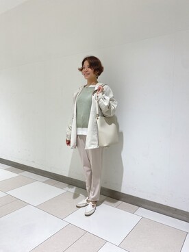 「春服デビュー宣言」｜「アイテム（マウンテンパーカー）」を使った、ミホ🐈🐾さん（レディース・156cm）の春コーディネート