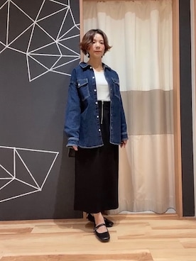 「秋先取りコーデ」｜「アイテム（ノーカラージャケット）」を使った、ミホ🐈🐾さん（レディース・156cm）の夏コーディネート