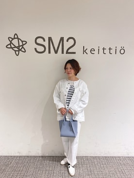 「Samansa Mos2 blue（サマンサモスモスブルー）のアイテム（デニムジャケット）」を使った、ミホ🐈🐾さん（レディース・156cm）の冬コーディネート