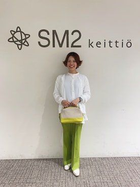 「サマンサモスモス」｜「アイテム（スリッポン）」を使った、ミホ🐈🐾さん（レディース・156cm）の春コーディネート