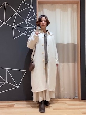 「サマンサモスモス」｜「アイテム（その他アウター）」を使った、ミホ🐈🐾さん（レディース・156cm）の秋コーディネート
