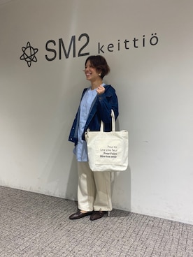 「Samansa Mos2 blue」｜「アイテム（その他シューズ）」を使った、ミホ🐈🐾さん（レディース・156cm）の秋コーディネート