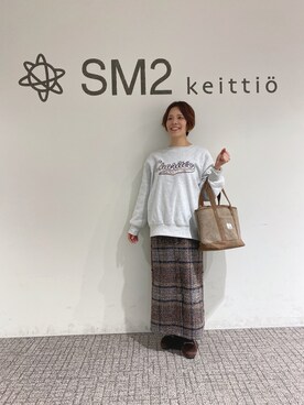 「Samansa Mos2 blue（サマンサモスモスブルー）のアイテム（モカシン/デッキシューズ）」を使った、ミホ🐈🐾さん（レディース・156cm）の冬コーディネート
