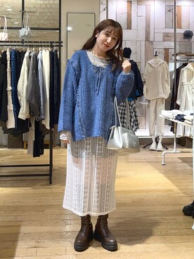 「A part by（アパートバイ）の≪追加2≫SUS/ビーズネックレス（ネックレス）」を使った、maumauさん（レディース・160cm・20代）の秋コーディネート