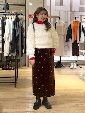 「A part by（アパートバイ）の≪追加2≫SUS/ビーズネックレス（ネックレス）」を使った、maumauさん（レディース・160cm・20代）の秋コーディネート