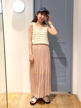 「アイテム（キャップ）」を使った、maumauさん（レディース・160cm・20代）の夏コーディネート