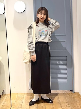 「アイテム（バックパック/リュック、シルバー系）」を使った、maumauさん（レディース・160cm）の冬コーディネート