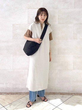 「LOWRYS FARM」｜「アイテム（スリッポン）」を使った、maumauさん（レディース・160cm）の夏コーディネート