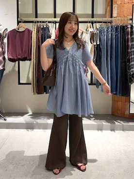 「アイテム（ボストンバッグ）」を使った、maumauさん（レディース・160cm）の夏コーディネート