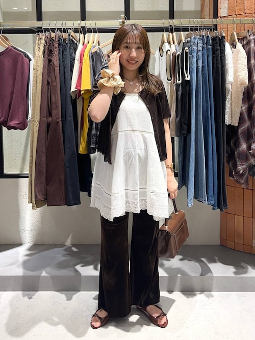値下げしました　2WAYコットンレースミニワンピース　ローリーズファーム LOWRYS FARM｜2WAYコットンレースミニワンピース | Rakuten