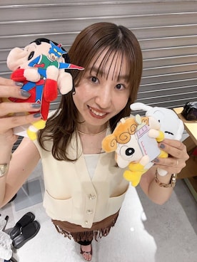 「アイテム（ベスト）」を使った、maumauさん（レディース・160cm・20代）の夏コーディネート