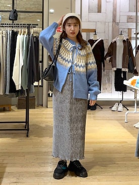 「LOWRYS FARM」｜「アイテム（ハンチング/ベレー帽）」を使った、maumauさん（レディース・160cm）の秋コーディネート