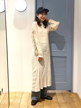 「アイテム（キャップ）」を使った、maumauさん（レディース・160cm・20代）の春コーディネート