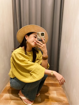 「Ungrid（アングリッド）のアイテム（ブレスレット）」を使った、藤野有美さん（レディース・155cm）の春コーディネート