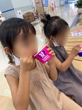 「西松屋」｜「アイテム（ワンピース/ドレス）」を使った、u_ta.iさん（キッズ・100cm）の秋コーディネート