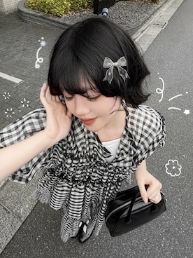 「COMME des GARCONS（コムデギャルソン）のアイテム」を使った、ameさん（レディース・165cm）の夏コーディネート