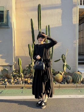 「COMME des GARCONS（コムデギャルソン）のアイテム」を使った、ameさん（レディース・165cm）の冬コーディネート