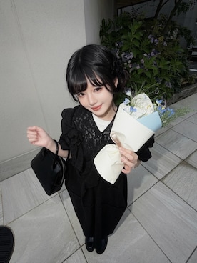 「COMME des GARCONS（コムデギャルソン）のアイテム」を使った、ameさん（レディース・165cm）の夏コーディネート