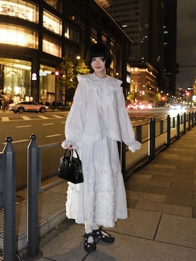 「アイテム（ブラック系）」を使った、ameさん（レディース・165cm）の秋コーディネート