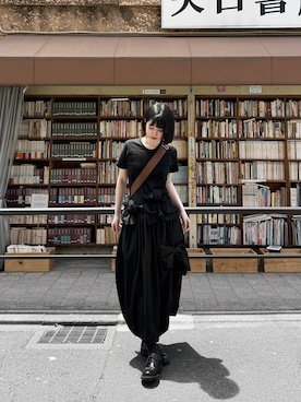 「COMME des GARCONS（コムデギャルソン）のアイテム」を使った、ameさん（レディース・165cm）の夏コーディネート