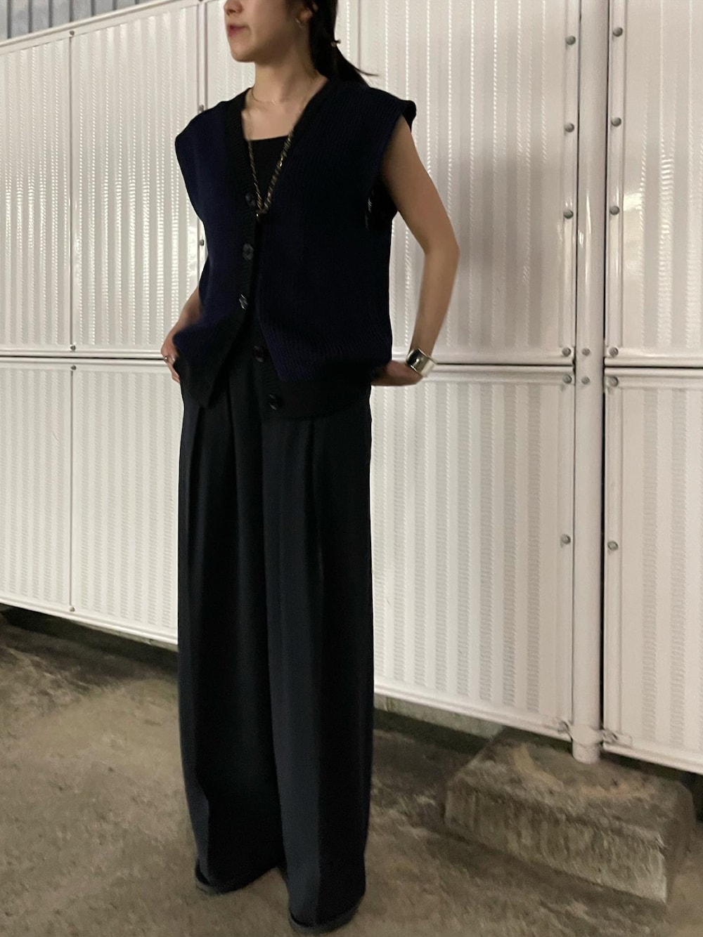 6(ROKU) STRIPE KNIT VEST ベスト 6（ロク）の「＜6(ROKU)＞STRIPE KNIT VEST/ベスト（ベスト