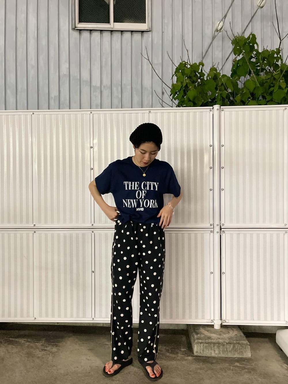 roku ドットプリントパンツ 6 (ROKU) - 6 ROKU DOT PRINT PANTS 36 ドットプリントパンツの