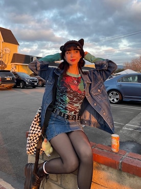 「春服デビュー宣言」｜「アイテム（ニットキャップ/ビーニー）」を使った、mikoさん（レディース・157cm）の春コーディネート