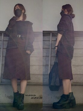 「Honeys（ハニーズ）のアイテム（アクセサリー）」を使った、もも☺︎スヌーピーさん（レディース・156cm）の秋コーディネート