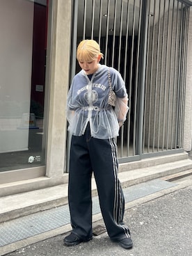 「シアーワンピース」｜「アイテム（ジャケット/アウター）」を使った、やまがみあかねさん（レディース・164cm）の春コーディネート