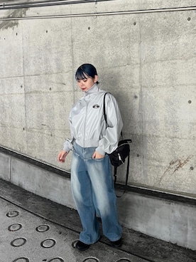 「レザーコーデ」｜やまがみあかねさん（レディース・164cm）の春コーディネート