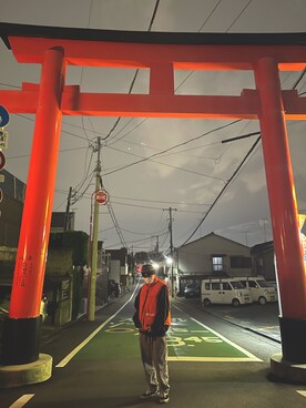 「KANGOL（カンゴール）のアイテム（ニットキャップ/ビーニー）」を使った、sa2さん（メンズ・180cm）の秋コーディネート