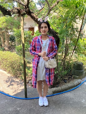 「RUBY AND YOU（ルビーアンドユー）のアイテム（ワンピース/ドレス）」を使った、maho__yさん（レディース・160cm）の夏コーディネート