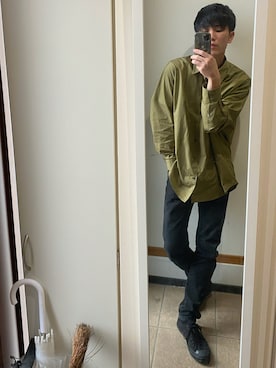 「semoh（セモー）のアイテム」を使った、ayaさん（メンズ・173cm）の秋コーディネート