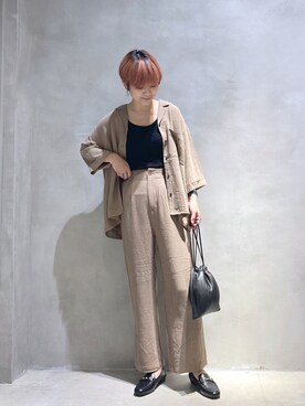 リネン開襟シャツジャケットを使った人気ファッションコーディネート Wear