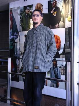 「Subciety（サブサエティ）のアイテム」を使った、Mt'（ミット）さん（メンズ・178cm）の秋コーディネート
